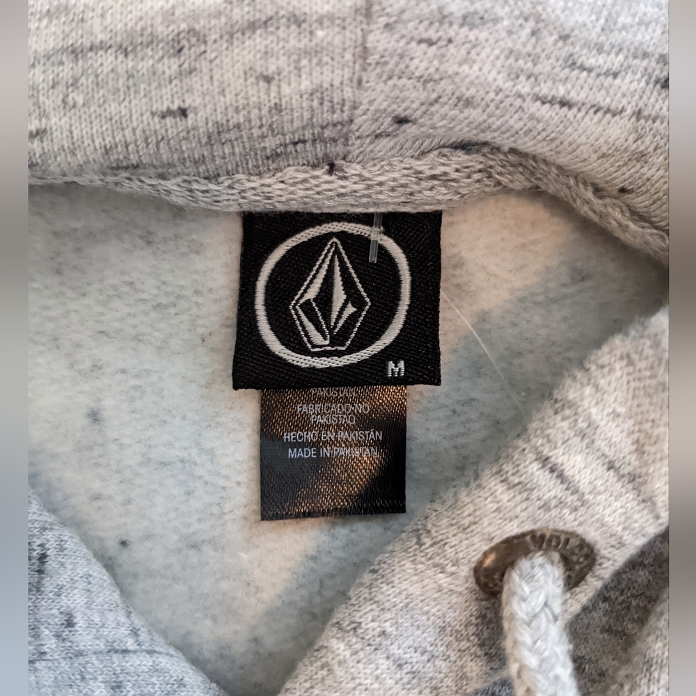 Volcom Gray Foreman Pullover Sweatshirt Hoodie Fleece Men's Medium New - Picture 7 of 11